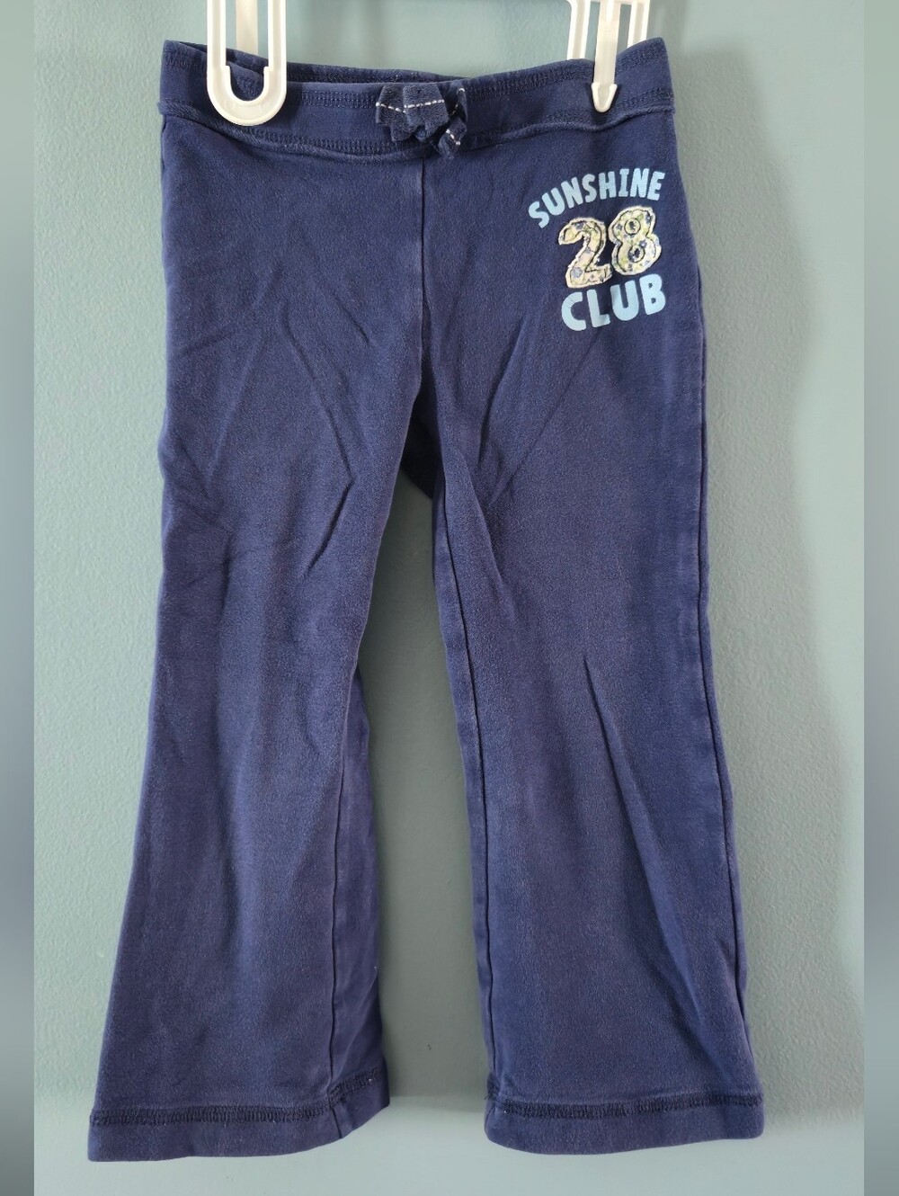 Navy Pull-On Flared Pants Toddler Girl (3)